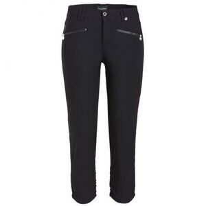 Golfino Womens Golf Pants Tech Fabric Black Cropped Size 4